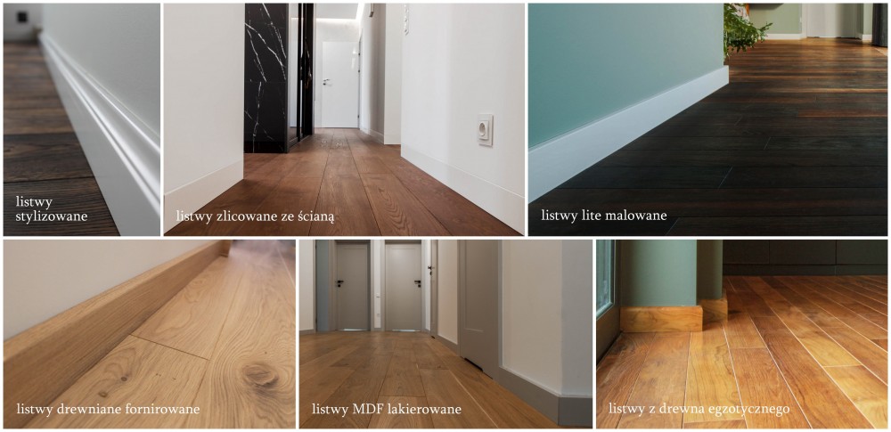 typy listew przypodłogowych